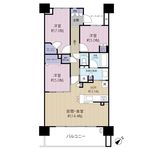 ファミリー向けの3LDKです★