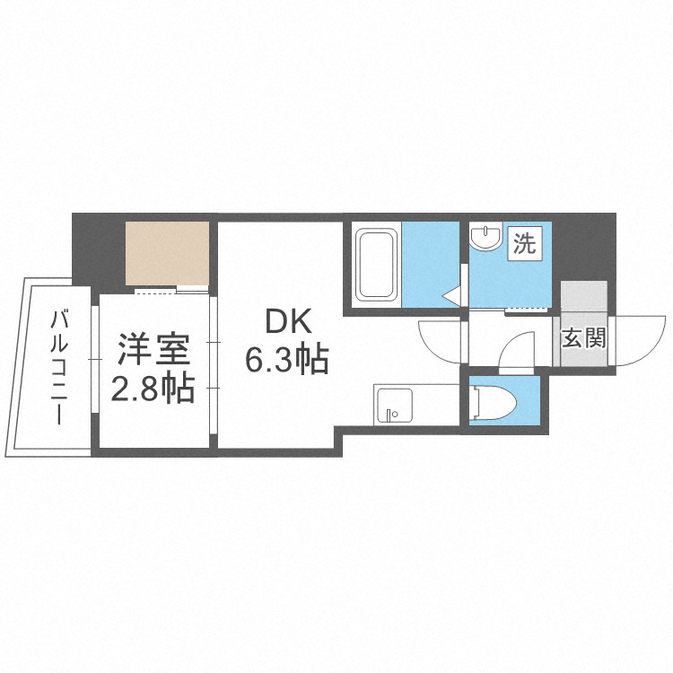 セレニテ夕陽丘ESTの間取り
