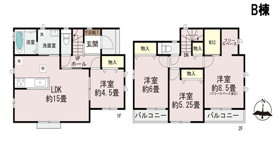 多賀城市留ケ谷3丁目の間取り