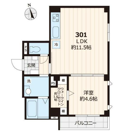 パーシモン浅草の間取り