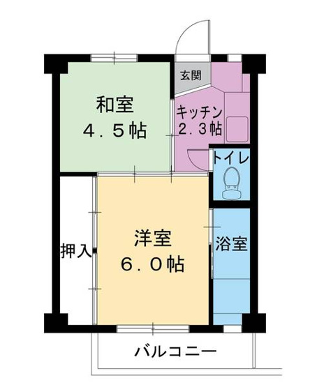 【間取り】 | ビレッジハウス寺山2号棟