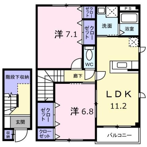 【間取り】 | カメリアコートＡ