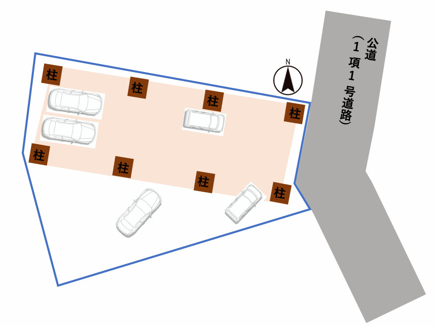 浦添市伊祖3丁目　アパートの駐車場