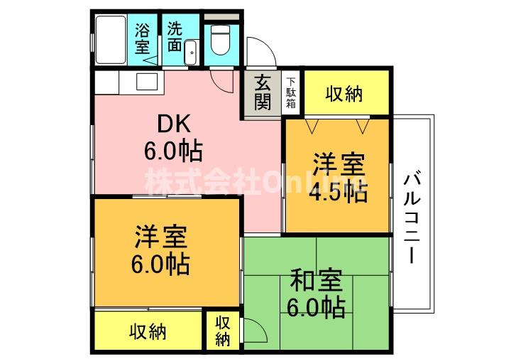 ルミエール永畑Bの間取り