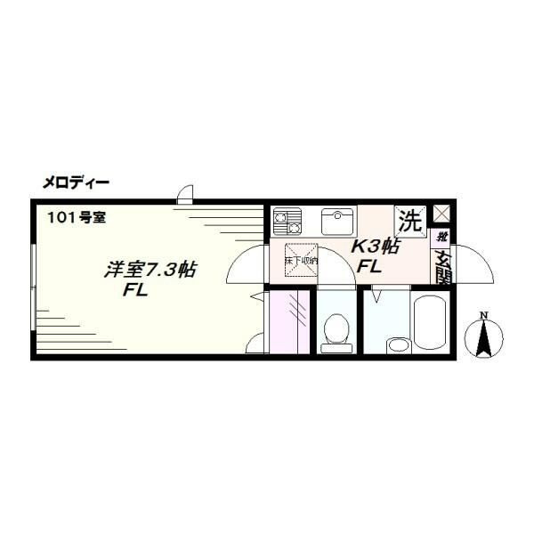 メロディー（ＭＥＬＯＤＩＥ）の間取り