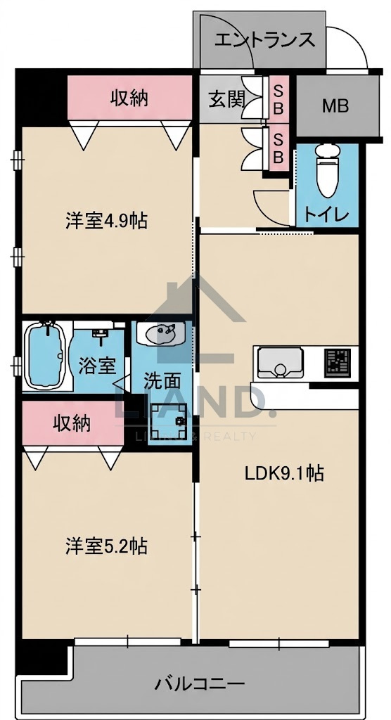 ラファセアリービオ博多　博多小学校区の間取り|ラファセアリービオ博多
