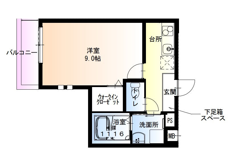 フジパレス沢良宜東Ⅰ番館の間取り