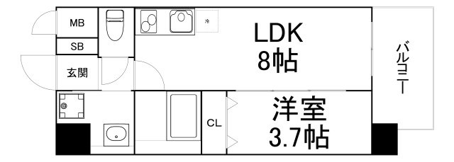 【間取り】 | アプリーレ阿波座南