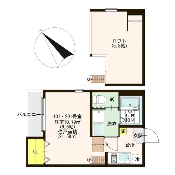 ハーモニーテラス大桐Ⅲの間取り