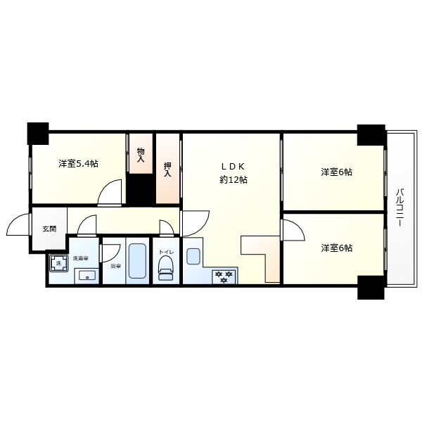 ストークマンション内本町の間取り|ストークマンション内本町　間取り