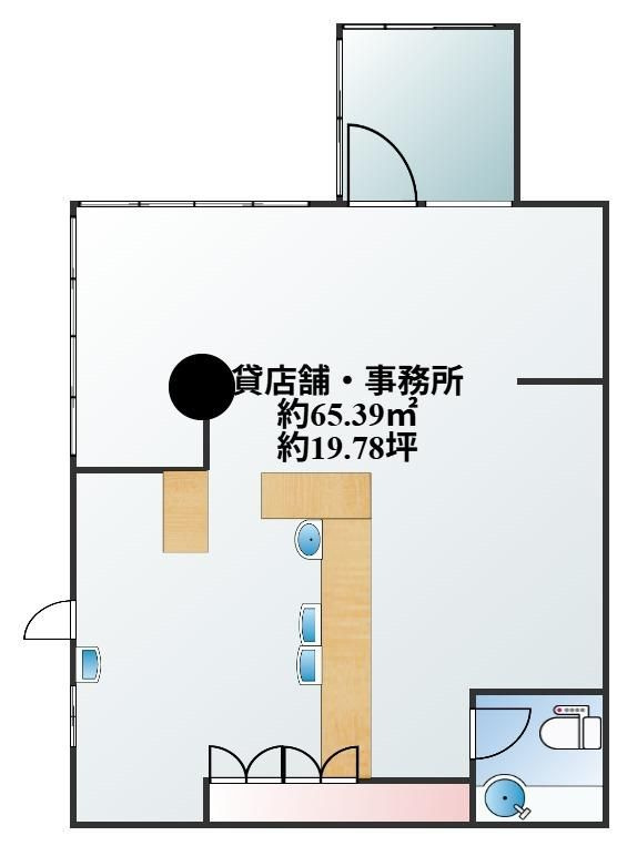 北区王子２丁目の店舗事務所の間取り