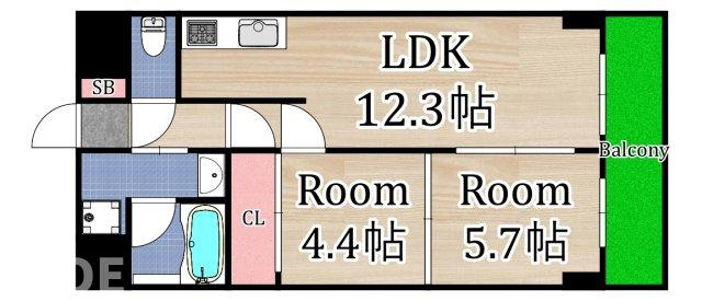 【間取り】 | 大橋マンション五番館