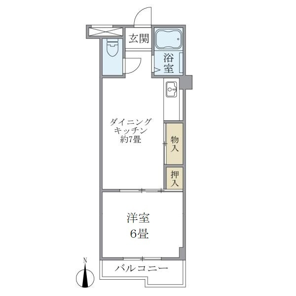 大井鹿島谷ハイツの間取り