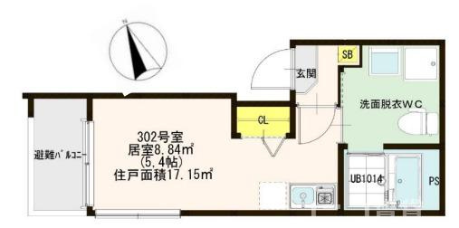 板橋区高島平３丁目のアパートの間取り