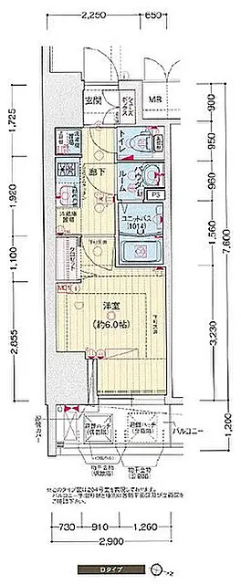 大阪市福島区吉野２丁目の賃貸マンションの区画図