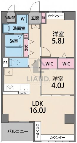 パストラーレ博多　板付小学校区の間取り|パストラーレ博多