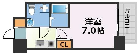 アドバンス心斎橋ラシュレの間取り