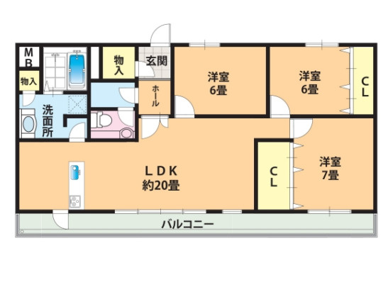ルアーナ姫島の間取り