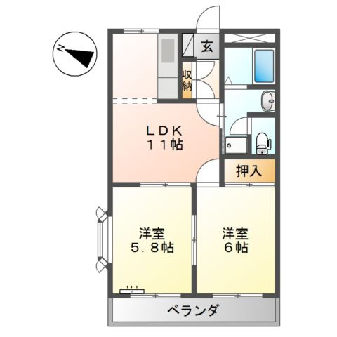ロイヤルタムラひまわり館の間取り