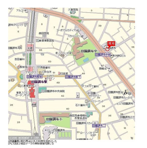 ユースフル田園調布の地図