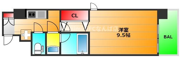 コンフォリア心斎橋EASTの間取り