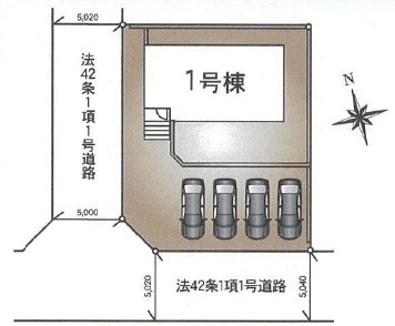 下妻市鬼怒第7　1号棟の区画図|区画図です♪