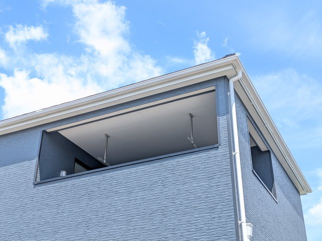 下妻市鬼怒第7　1号棟のバルコニー