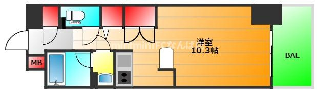 セイワパレス大手前西の間取り