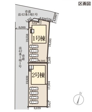 第1下妻市下妻丁　新築戸建　2号棟の区画図|区画図です♪