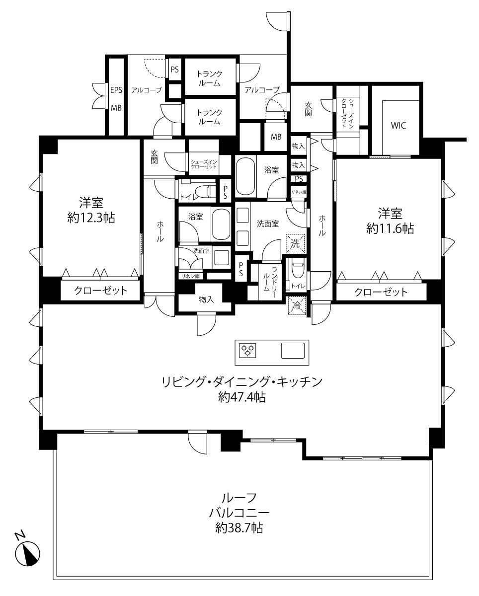 プレミスト首里金城町の間取り