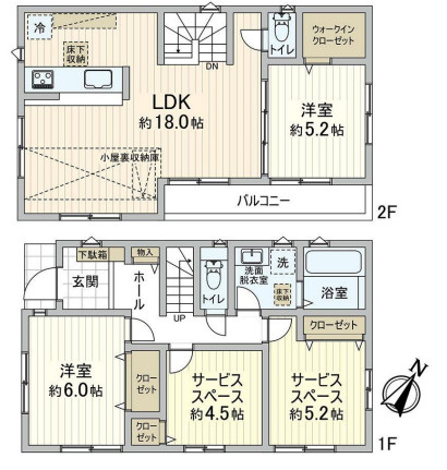 中古戸建　東久留米下里2丁目の間取り