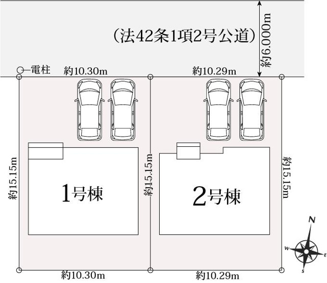 【区画図】 | 高知市鴨部/2区画