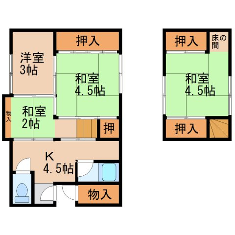 田野戸建の間取り
