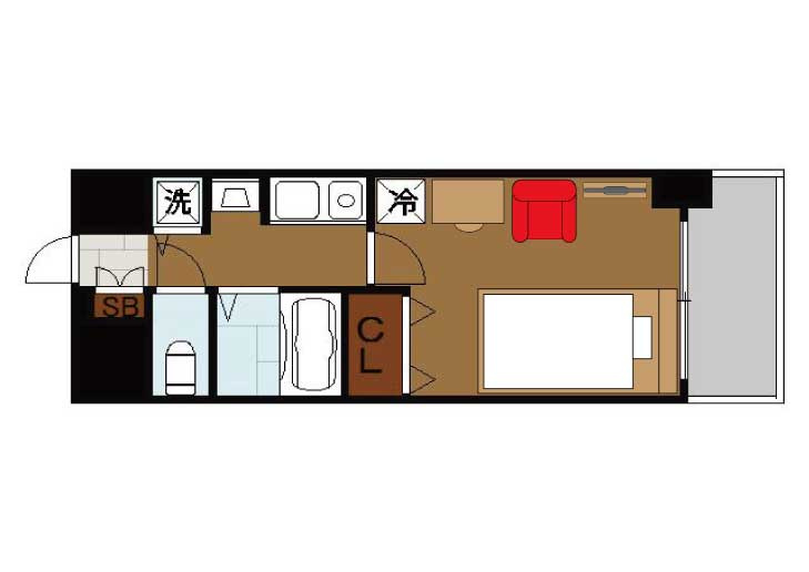 BraTTo名古屋城前(1K）Aタイプ