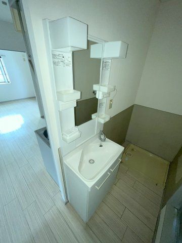 柏原市玉手町のアパートの洗面所