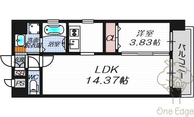 ブリリアント扇町公園の間取り