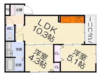 【間取り】 | ヴェルメゾン堺北条町
