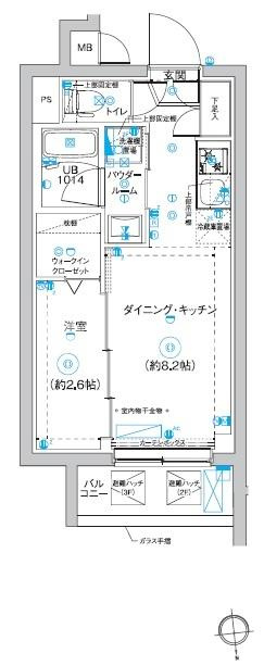 板橋区高島平１丁目の賃貸マンションの間取り