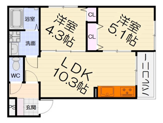 【間取り】 | ヴェルメゾン堺北条町
