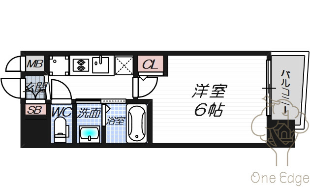 EC梅田・茶屋町Ⅲネクスタの間取り