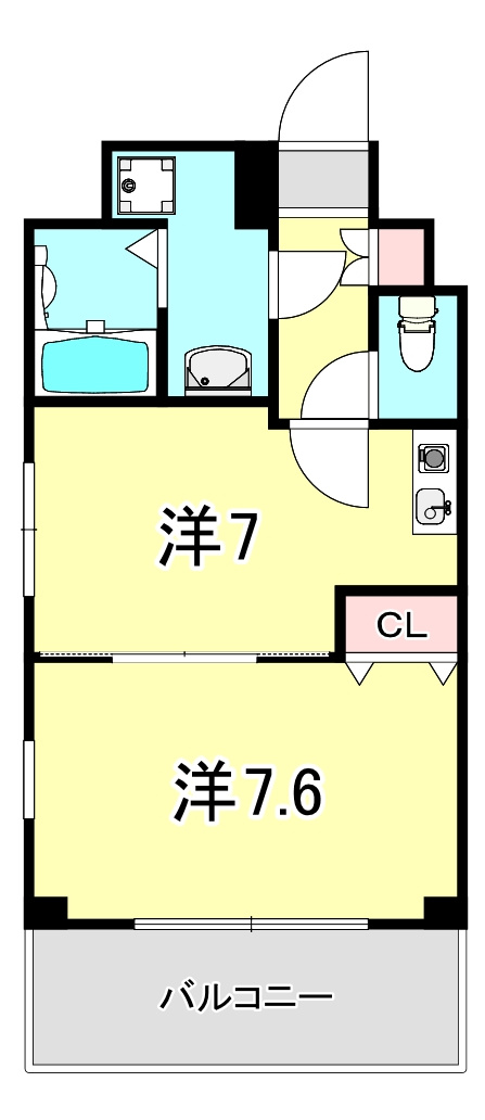 Blue Bee桜川駅前の間取り