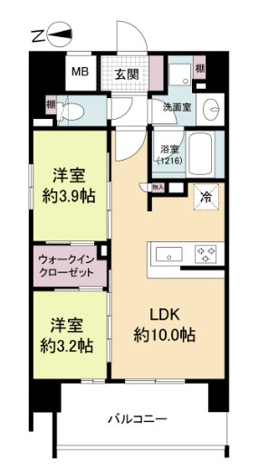 ソルレヴェンテ新梅田の間取り