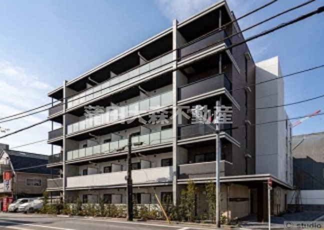 L'axeラグゼ本羽田の外観|2019年2月築　RC鉄筋コンクリート造地上5階建て1K総戸数29戸の賃貸マンション　東京都大田区本羽田2丁目　京浜急行空港線糀谷駅最寄り徒歩8分　ホームセンターコーナン目の前！