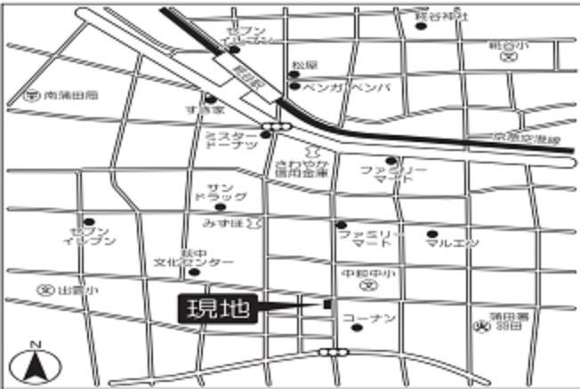 L'axeラグゼ本羽田の地図