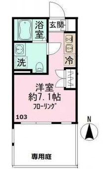世田谷区砧６丁目のアパートの間取り