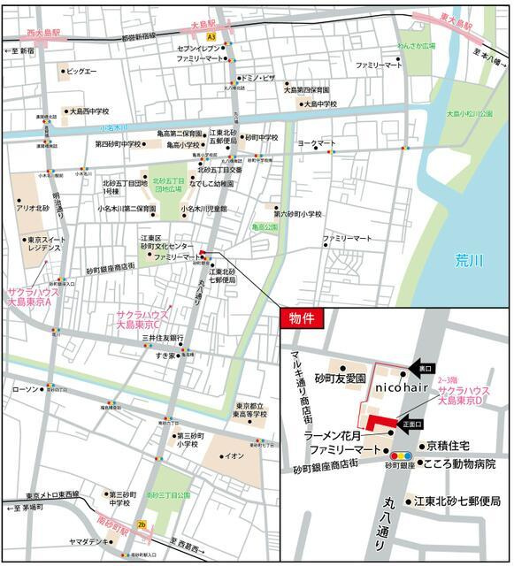 北砂５丁目ビルの地図