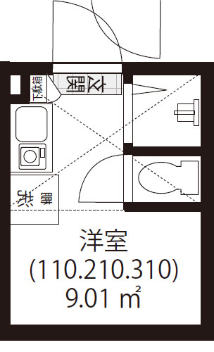 ＧＡＲＵＮＡ　ＯＫＵＢＯの間取り|敷金礼金ゼロ☆初期安☆ネット無料☆更新料なし☆白ベースの内装が人気です☆