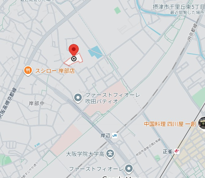 ファーストフィオーレ吹田ウインズテラスの地図