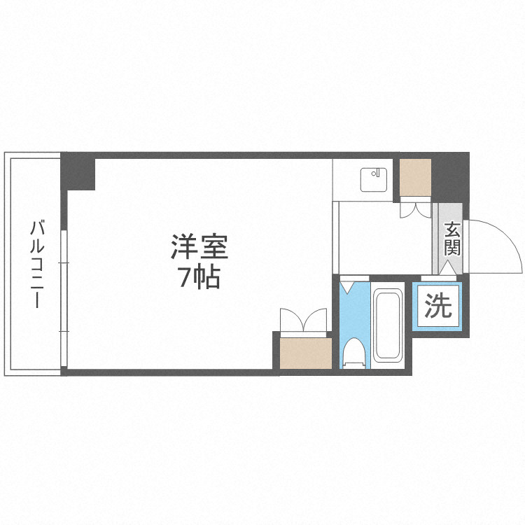 カセッティ新町の間取り