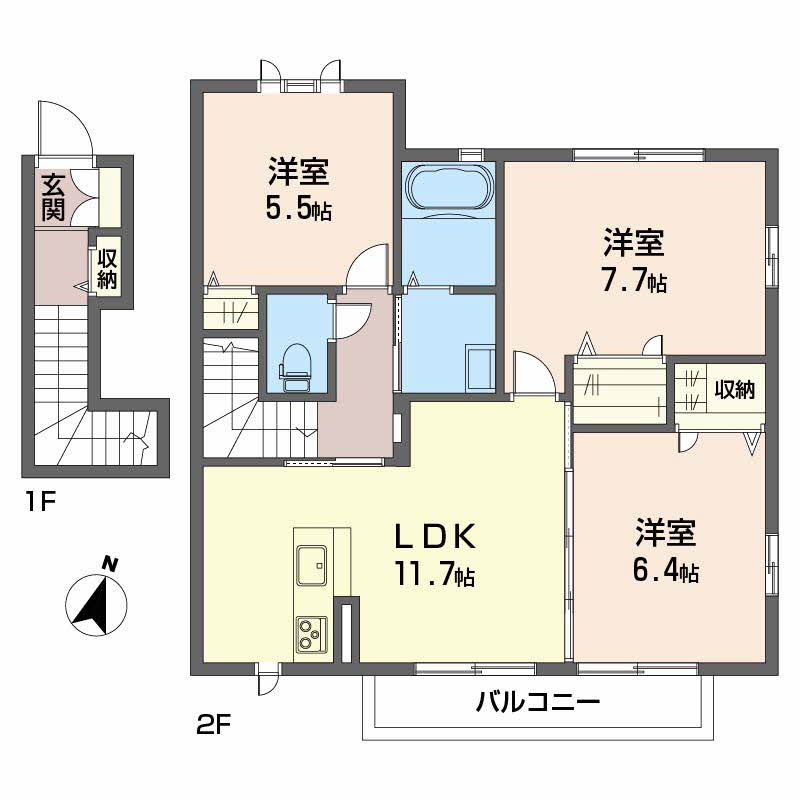 シャーメゾン幸の間取り